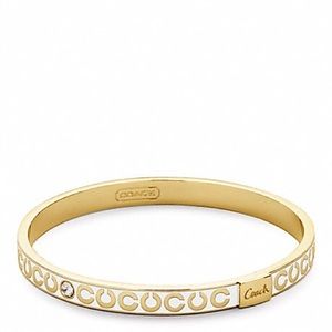 Coach White & Gold Bangle